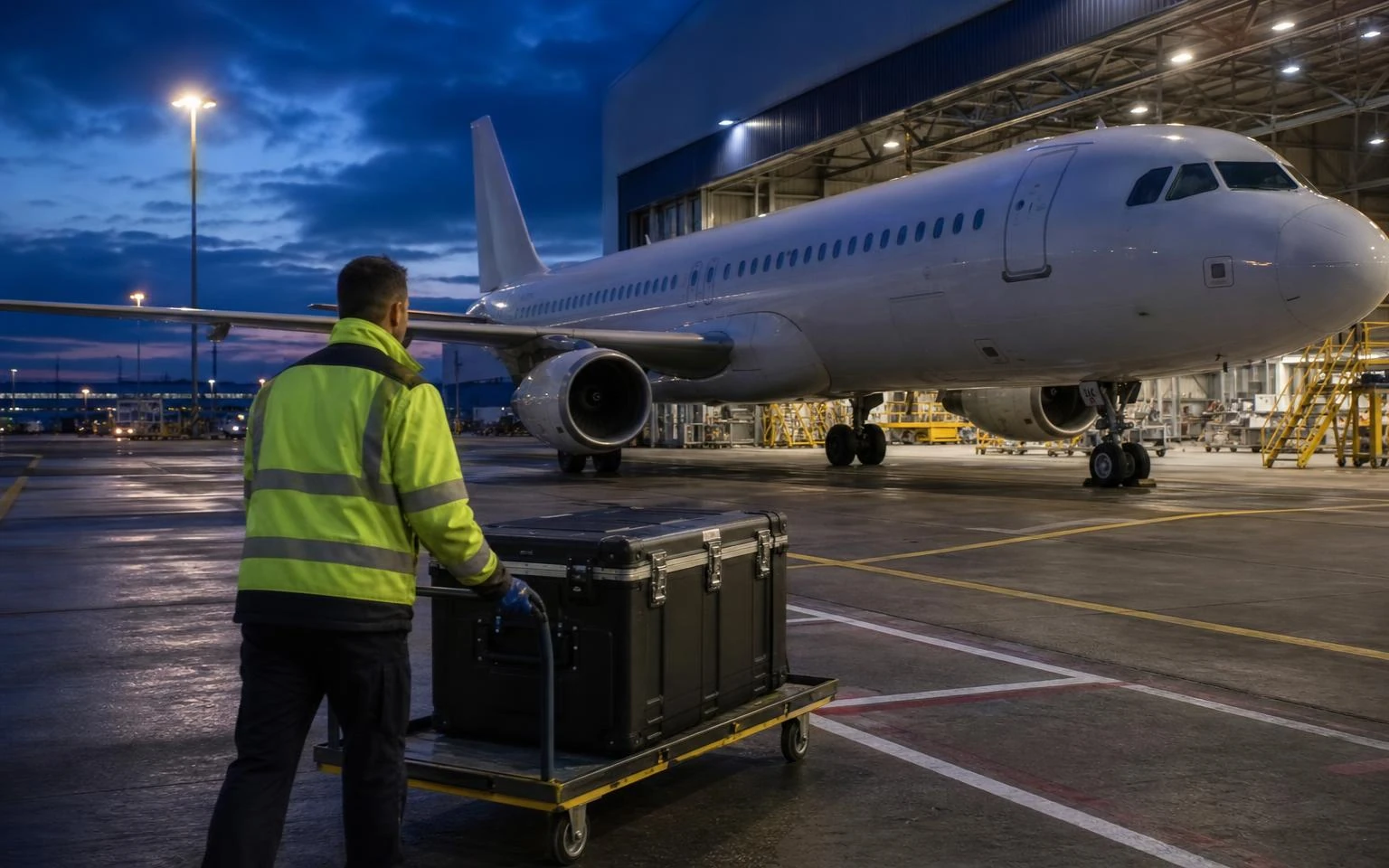 Urgent aircraft component delivery for an AOG maintenance requirement